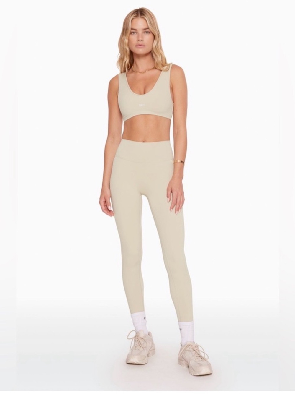 SET Active Beige Sport body High Rise Legging in Birch